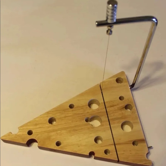 Abbott Wooden Cheese Cutter Mouse Like Design Hard Wood With Stainless Cutter - Picture 4 of 12